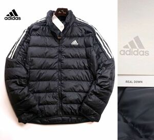 新品 O:XLサイズ ゴルフにお勧め adidas GOLF 秋冬 アディダス 軽量 保温 ダウン ジャケット ゴルフウェア 保温 ブルゾン メンズ ブラック