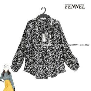 【送料無料】【日本製】 新品■スコットクラブ FENNEL■定価16000円　”ぽわん袖” Ladyスタイル...♪ステップドヘム＆ボウタイブラウス