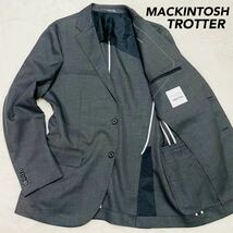 【希少XLサイズ】 MACKINTOSH PHILOSOPHY マッキントッシュ フィロソフィー トロッター テーラードジャケット グレー 52 ジャケット 美品_画像1