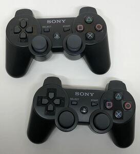 PS3 コントローラー 純正 黒 ブラック 2個セット ディアルショック3 DUALSHOCK3 SIXAXIS アルコール消毒済