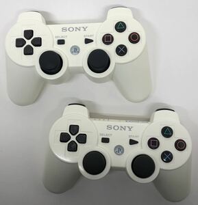 PS3 コントローラー 純正 白 ホワイト 2個セット ディアルショック3 DUALSHOCK3 SIXAXIS アルコール消毒済