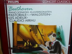 C・アラウ ベートーベン ピアノ・ソナタ15、21、26番(1962、63、66年録音) PHILIPS輸入盤(西ドイツプレス)