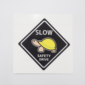 ( silver ) safety sticker 1 sheets 8cm safety driving turtle safety traffic safety bike motorcycle truck 