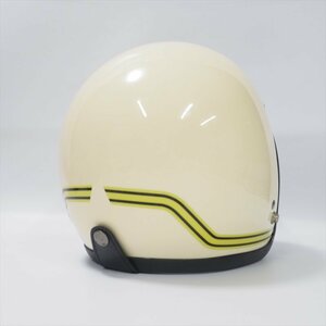 （反射）ヘルメット 簡単 カスタムステッカー イエローライン ビンテージ ジェットヘルメット 初心者
