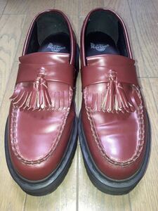 Dr.martens ドクターマーチン MARLIE マリー タッセル ローファー UK7 厚底 ダブルソール チェリーレッド QUAD BEX スキンズ Oi オイパンク