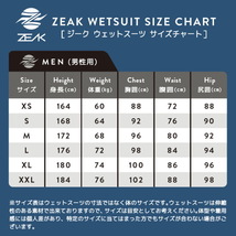 【アウトレットSALE】1円～最低落札なし！ZEAK(ジーク) ウェットスーツ メンズ 5×3mm セミドライ ウェットスーツ 【Ｌ】_画像10