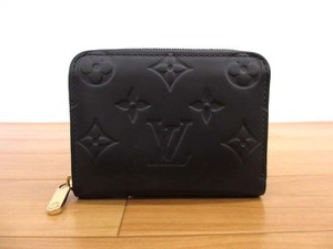 【Y】ルイヴィトン Louis Vuitton ヴェルニ モノグラム ジッピーコインパース リカラー品 マットブラック