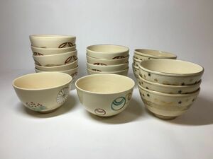 旧家蔵出 数茶碗 七宝 星 ツボツボ 菊桐 茶碗 茶道具 ( 表 裏 千家 而妙斎 即中斎 惺斎 坐忘斎 鵬雲斎 淡々斎 永楽 善五郎 真葛 香斎 )