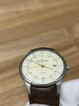 ★1円スタート★ SKAGEN スカーゲン 稼働　裏スケ 自動巻 メンズ _画像5