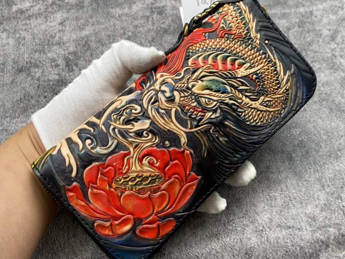 Three-dimensional Shinryu, wallet, Men's, Long wallet (with coin purse)