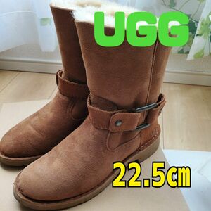 アグ UGG ムートン ブーツ 22.5㎝ ショートブーツ キャメル 暖かい W CEDRIC 2way