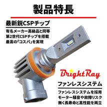 送料無料 トヨタ プリウス ZVW30 30系 BrightRay LED ヘッドライト ロービーム フォグランプ H11 H16 6000K 車検対応 新基準対応 2年保証_画像5