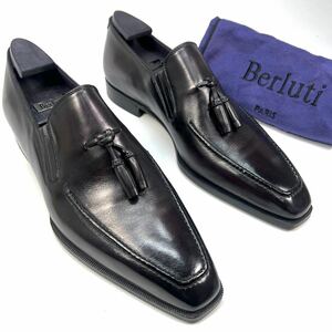 Berluti ベルルッティ　タッセルローファー　革靴　パティーヌ　9 1/2 27.5cm メンズ　靴　ビジネスシューズ　ブラック　ブラウン