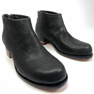 FEIT フェイト　ショートブーツ　レザー　バッグジップ　35 22.5.cm レディース　靴　シューズ　ブラック　黒