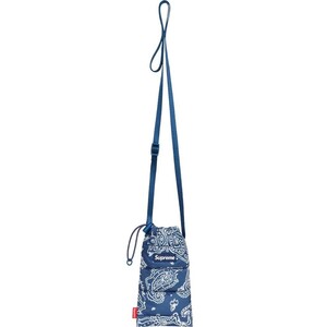  国内 Supreme Puffer Neck Pouch ネックポーチ シュプリーム ポーチ 22FW Blue Paisley ペイズリー Bag