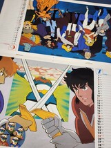 ジ・アニメ　1982年壁掛カレンダー　ダッシュ勝平　うる星やつら　ガンダム　ダグラム　イデオン　ゴーショーグン　ボルデスV　1000年女王_画像3