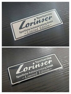 Lorinser ロリンザー仕様 プレート エンブレム リア トランク メルセデスベンツW222S300S400S550S600エクスクルーシブロング4マチック 