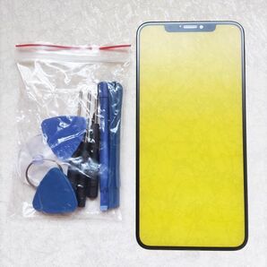 黒 送料無料 iPhone XS Max 液晶 フロント パネル ガラス 修理 アイフォン 交換用 工具付き パーツ 画面 割れ リペーア スクリーンの画像1