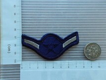 90s 米国空軍 AIR FORCE 階級章 一等空兵 エアマン パッチ刺繍ワッペン腕章/米軍ミリタリーARMYアメリカ軍ビンテージAIR FORCE部隊章C_画像5