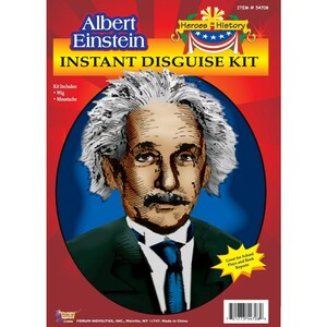アインシュタイン　歴史上の人物アクセサリーキット　ウィッグ、かつら ホワイト　コスプレ