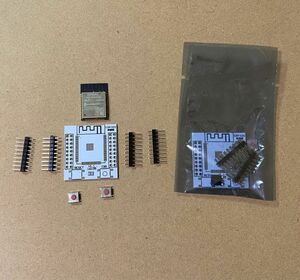 ESP32 Wroom 32系専用　ピッチ変換基板　ユニバーサル基板移植などに　EN、IO1ピンリセット用スイッチ付き　2セット