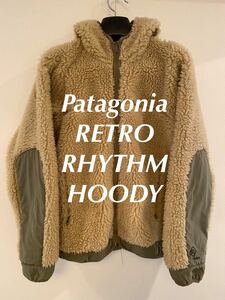 パタゴニア レトロ リズムフーディ レトロカーキ フリースジャケット パイル ジャケット リズムフーディー カーキ USA製 Patagonia