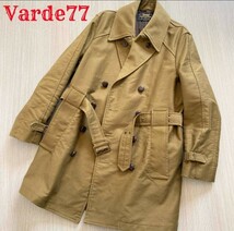 美品 定価7万 Varde77 ダック生地 トレンチコート M ミリタリーコート マッキーノコート ヴァルデ77 Trench Middle Coat 廃盤 希少モデル_画像2