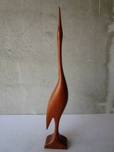 1960～70年代 ドイツ ミッドセンチュリー期 木製(チーク材)の鳥のオブジェ 35.5cmH ハンドカーヴィング ウェグナー/アアルト_画像2