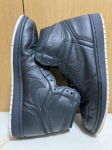 Nike Air Jordan 1 Retro High Black Perforated美中古品