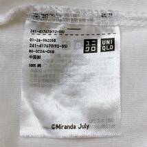 S1608 UNIQLO ユニクロ レディース Tシャツ 半袖 人気 XL 白 無地 万能 シンプルデイリーカジュアル ポケット刺繍有_画像9