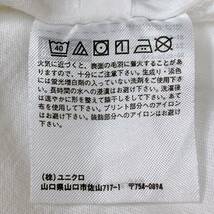 S1608 UNIQLO ユニクロ レディース Tシャツ 半袖 人気 XL 白 無地 万能 シンプルデイリーカジュアル ポケット刺繍有_画像10