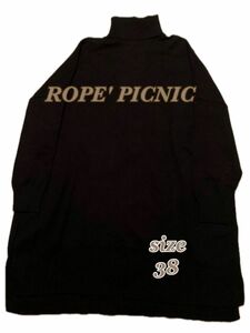 【ROPE' PICNIC】タートルネック ニットワンピ 黒 size《38》(最終SELE)