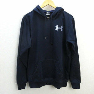 z■アンダーアーマー/UNDER ARMOUR スウェットプルオーバーパーカー【L】紺/men's/57【中古】■