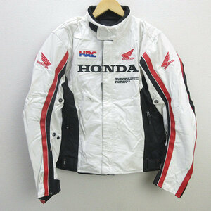 k■ホンダ/HONDA 0SYTN-W3L ライディングブルゾン【LL】白/MENS■145【中古】