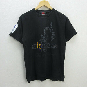 z■カンタベリー/CANTERBURY プリントTシャツ【M】黒/men's/42【中古】■