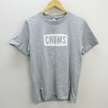 z■チャムス/CHUMS アウトドア ロゴTシャツ CH01-1242【M】灰/men's/46【中古】■_画像1