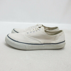 s■【8M】スペリー トップサイダー/SPERRY TOPSIDER 13505708 キャンバスオックスフォード■白/MENS/9【中古】