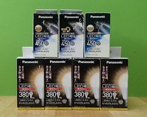 未使用 7点セット パナソニック LED電球 LDA5L-G-E17/W 380lm LDA6D-E17/D/BH 450lm Panasonic エバーレッズ アウトレット