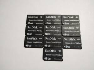 10枚セット　8GB　SanDisk　メモリースティックプロデュオ　フォーマット済み　MEMORY STICK PRO DUO　MSPD　メモリーカード