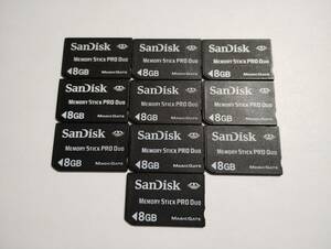 Установите 10 штук 8 ГБ Sandisk Memory Stick Produce Produce Format Memory Stick Pro Duo Card Memory Card