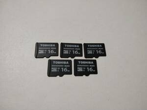 5枚セット　16GB　TOSHIBA　M203　microSDHCカード　フォーマット済み　microSDカード メモリーカード
