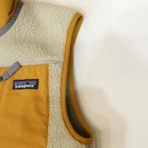 C289　美品 Patagonia パタゴニア 19AW クラシック レトロX ベスト ボア フリース XXS 黄 イエロー アイボリー_画像6