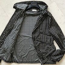 希少/極美品/XXL★ サンローラン SAINT LAURENT 総柄 マウンテンパーカー ナイロンジャケット size54/3L 比翼仕立て 星 スター イタリア製_画像1