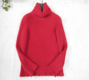 ボッテガ・ヴェネタ　深みの紅　軽やか　ざっくり　ウール　アルパカ混　ニット　セーター　40　Size