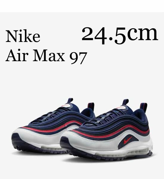 Nike Air Max 97 24.5 ネイビー　レッド　ナイキ