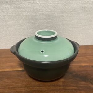 【新品未使用】深川製磁 1人用土鍋 グリーン