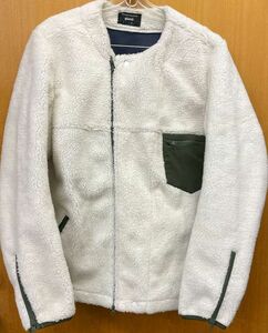 良品 glamb グラム フリースジャケット　size3　白　ライダース