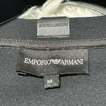 未使用級◎激レア エンポリオアルマーニ ハラコレザー トレーナー ニット ジャージー カーフ 牛革 EMPORIO ARMANI ブラック 黒 L相当_画像9