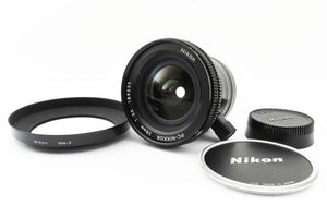 [Rank:AB] 完動美品 Nikon PC Nikkor 28mm F3.5 MF Shift Lens + HN-9 希少なメタルフード付 単焦点 シフトレンズ ニコン アオリ撮影 #5868