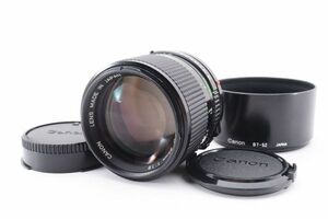 [Rank:AB] 完動美品 Canon Lens New FD 85mm F1.8 MF BT-52 フード付 大口径 単焦点 中望遠 レンズ / キヤノン NFD ボケ味抜群！ #8316